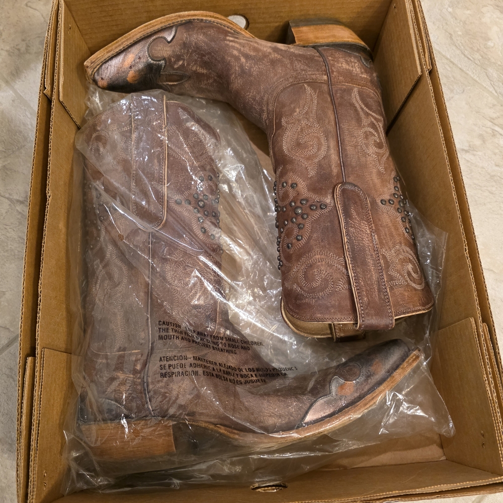 Brown Western Leather Boots